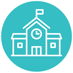 Icon representing 6 partner schools
